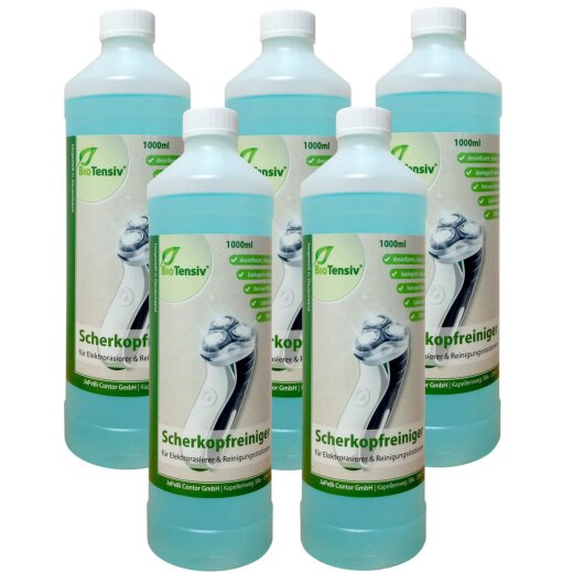 5x 1L BioTensiv Professional Scherkopfreiniger Reinigungsflüssigkeit