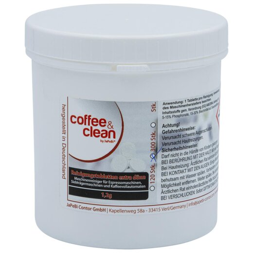 300 cleaning tablets Coffee&Clean by japebi  á 1,2gr.