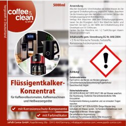 5L Milchschaumreiniger + 5L Flüssigentkalker für Kaffeevollautomaten Gastro