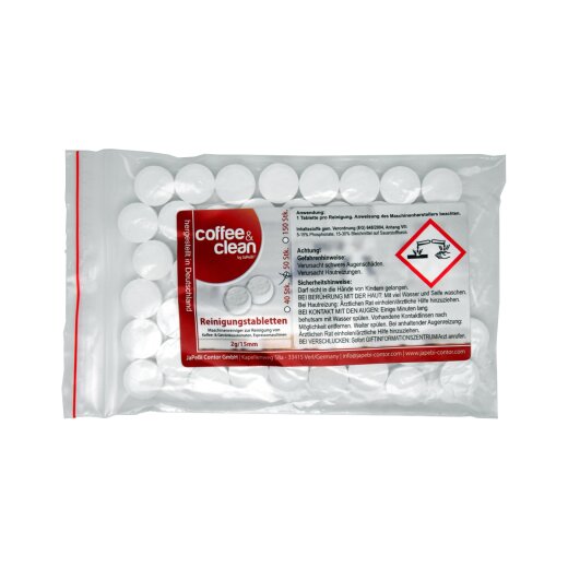 50 Reiniger-Tabs Coffee&Clean by JaPeBi á 2gr.