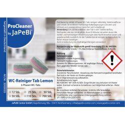 WC-cleaning tablets ProCleaner by JaPeBi, 25g, lemon