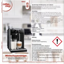 1 L Milchschaumreiniger Rundflasche incl. Dosierhilfe Coffee&Clean by JaPeBi ECO