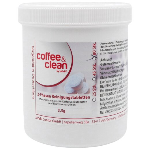 2-Phasen Reinigungstabletten Coffee&Clean by JaPeBi á 3,5g