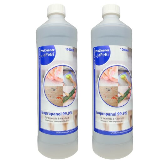 2x 1L Isopropanol 99,9% Isopropylalkohol 2-Propanol ProCleaner by JaPeBi