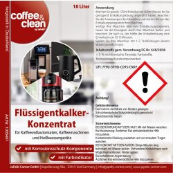 10 Liter Flüssig-Entkalker mit Farbindikator und Korrosionsschutz