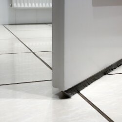 5m Selbstklebende Bürstendichtung Fußbreite=6,7mm, Höhe=3mm, Farbe: Grau