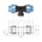 Unidelta PP T-Stück 90° mit Innengewinde