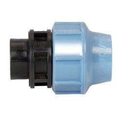 PP PE Anschlussverschraubung mit Innengewinde Klemme...