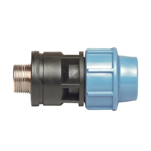 Unidelta PP Anschlussverschraubung mit Messing-Außengewinde