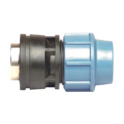 Unidelta PP Anschlussverschraubung mit Messing-Innengewinde