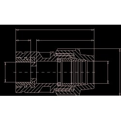 Unidelta PP Anschlussverschraubung mit Messing-Innengewinde