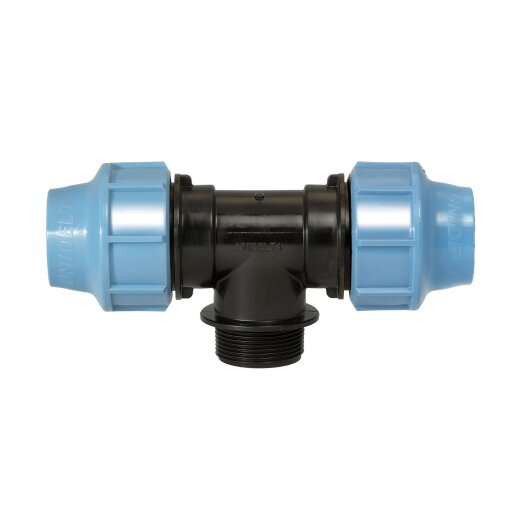Unidelta PP T-Stück 90° mit Außengewinde