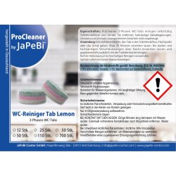 WC-cleaning tablets ProCleaner by JaPeBi, 25g, lemon