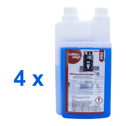 4x 1 Liter Milchsystemreiniger PRO Coffee&Clean by JaPeBi in Dosierflasche