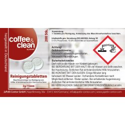 200 Reiniger-Tabs Coffee&Clean by japebi á 2gr.