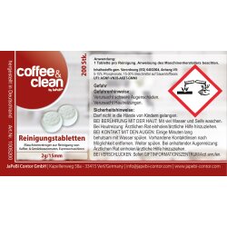 200 Reiniger-Tabs Coffee&Clean by japebi á 2gr.