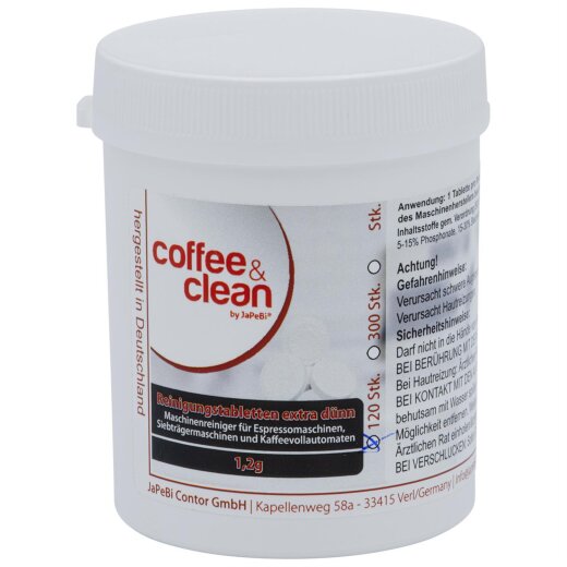 Tablettes nettoyante Coffee&Clean by JaPeBi® á 1,2gr.